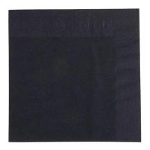 Tablin Airlaid Black 8-Fold Dinner Napkins - Case of 500