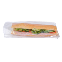 12inch Film Fronted White Baguette Bags - Case of 1000