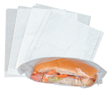 14inch Film Fronted White Baguette Bags - Case of 1000