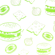 Green Printed Burger Wraps (25cm x 32cm) - Case of 2000
