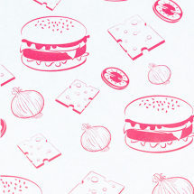 Red Printed Burger Wraps (25cm x 32cm) - Case of 2000