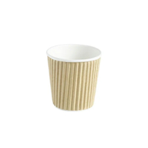 Kraft (4oz) Ripple Wall Hot Drink Cups - Case Of 1000