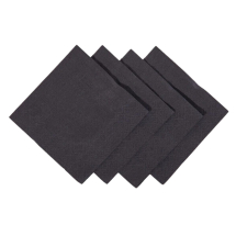 Black 2-Ply Cocktail Napkins (23cm x 23cm) - Case of 4000