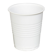 Squat White (7oz) Plastic Vending Cups - Case of 2000
