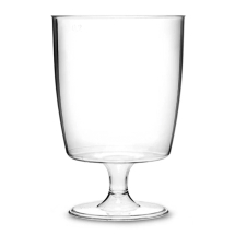 Clear Plastic (8oz) Wine Glasses - Case of 72