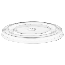 Recyclable Clear Flat Lid (12oz) Smoothie Cup w/ Straw Slot - Case of 1000