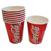 Printed Waxed Paper (22oz) Coca-Cola Drink Cups - Case of 1000