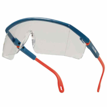 Delta Plus Kilimandjaro Clear Polycarbonate Safety Glasses - Blue&Orange