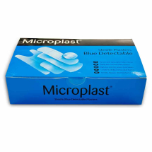 Blue Metal Detectable Finger Plasters (7.5cm x 2.5cm) - Box of 100