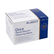 Blue Dot Once Alcohol-Free Sterile Wound Cleaning Moist Wipes - Case of 100