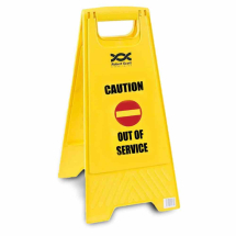 Plastic Folding 'Out Of Service' Caution Sign - Each