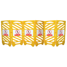 Plastic inchNo Entryinch Safety Barriers - Complete Set