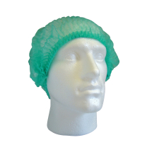 Disposable Green Pleated Mob Cap - Case of 1000