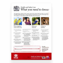 HSE A2 Health and Safety Law Poster