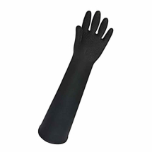 Black 24inch Heavy Duty Rubber Gauntlets - Pair