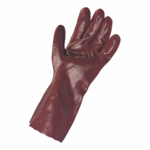 Red PVC Coated Gauntlets - Pair