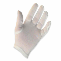 White Nylon Mens Gloves - Pair