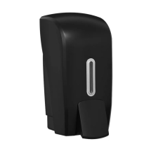Halo Black Plastic Refillable Soap Dispenser 1ltr - Each
