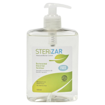 Sterizar Bactericidal Alcohol Free Hand Sanitiser Gel - Case of 12x500ml