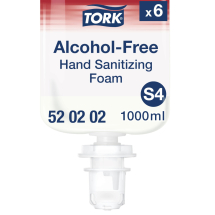 Tork S4 Alcohol Free Hand Sanitising Foam (520202) - Case of 6 x 1000ml