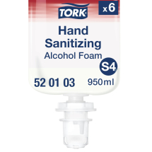 Tork S4 Hand Sanitising Alcohol Foam (520103) - Case of 6 x 950ml