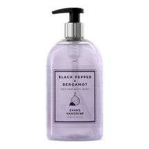 Evans Vanodine Black Pepper & Bergamot Hair & Body Wash Pump - 500ml