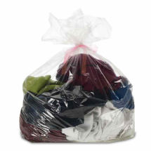 30inch Dissolving Strip Clear Laundry Sacks - Case of 200