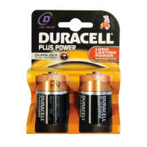 Duracell Plus Type D MN1300 Batteries 1.5V - Pack of 2