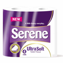 Serene Ultra Quilted 3ply Pure Paper Toilet Rolls - Case of 40