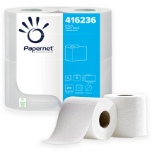Papernet 2ply White Embossed Toilet Rolls - Case of 40