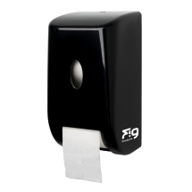 Fig Ecomatic Black Twin Toilet Roll Holder Dispenser - Each