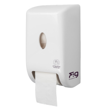Fig Ecomatic White Twin Toilet Roll Holder Dispenser - Each