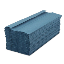Raphael Blue 1ply Z-Fold Paper Hand Towels - Case of 3000