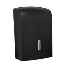 Halo Black Plastic Large Hand Towel Dispenser - Each