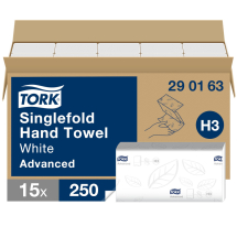 Tork (290163) 2ply White Interleaved Paper Hand Towels - Case of 3750