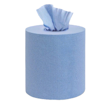 Blue 40m 2ply Embossed Centrefeed Rolls (16.6cm) - Case of 6