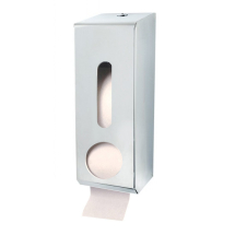 Polished Stainless Steel 3 Roll Stacking Toilet Roll Dispenser