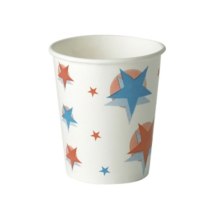 Star Ball Printed Waxed Paper (9oz) Cold Drink Cups - Case of 2000