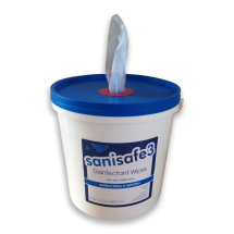Sterilising Blue Surface Disinfectant Moist Wipes - Tub of 1500