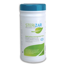 Sterizar Alcohol Free Hard Surface Sanitiser Cleaner Wipes - Tub of 200