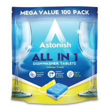 Astonish All in One Dishwasher Tablets - Pack of 100