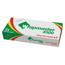 Wrapmaster 4500 Professional Clingfilm Rolls (45cm / 18inch) - Case of 3