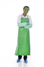 Green 48inch PVC Apron With Ties - Each