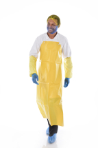 Yellow 48inch PVC Apron With Ties - Each