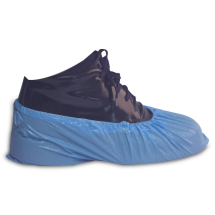 Blue Disposable Polythene Overshoes - Case of 1000
