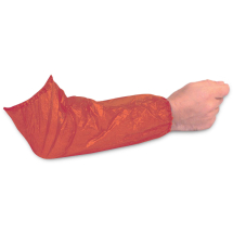 Red Disposable Polythene Oversleeves - Case of 1000