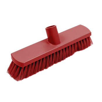 B1874 Red Stiff Bristle Deck Scrub Brush Head (215mm)