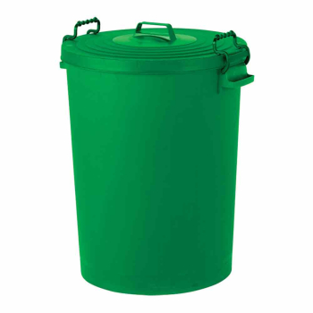 Green Colour Coded Plastic Dustbin with Lid (110ltr) - Each