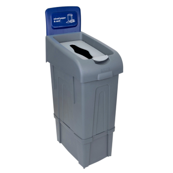 Procycle Grey 80ltr Recycling Bin Blue Paper Waste - Each