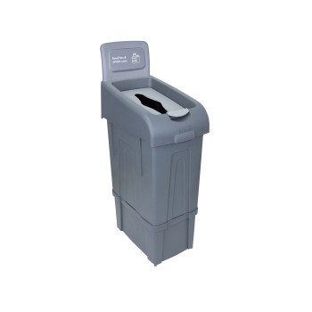 Procycle Grey 80ltr Recycling Bin Grey Metal Waste - Each